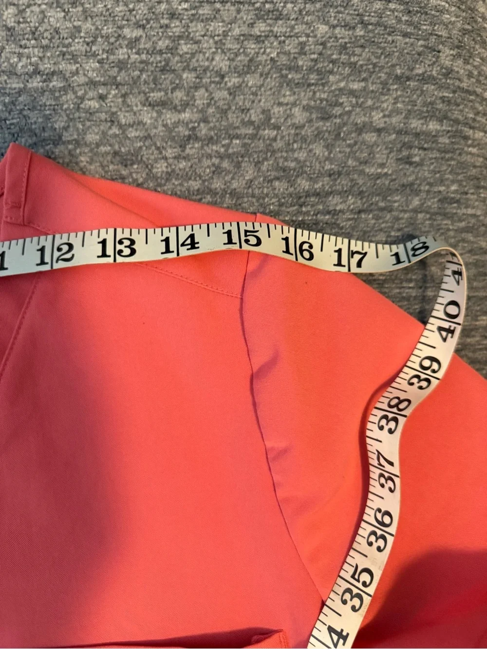 FIGS Coral Scrub Set in Coral Pink - V-Neck Top & Utility Pants - Picture 4 of 10